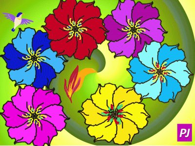 Circling Flowers jigsaw puzzle