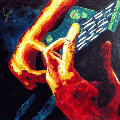 Playing Guitar abstract