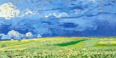Wheatfield under a Cloudy Sky 1890 Van Gogh