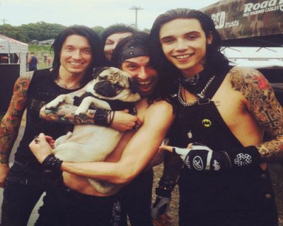 BVB with a dog