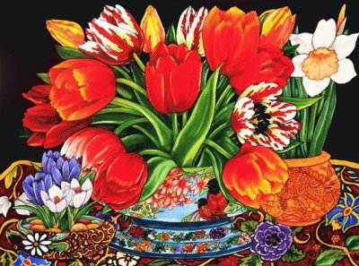 Vases with Tulips
