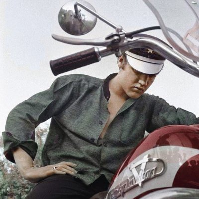 Elvis with Harley Davidson