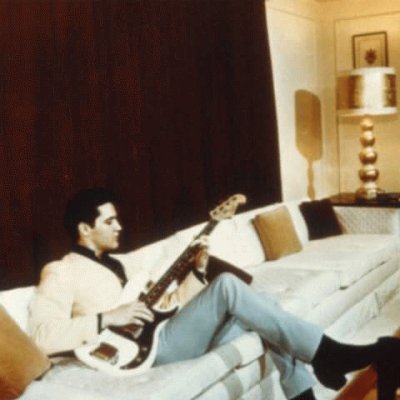 Elvis with the guitar