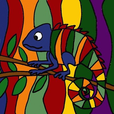 פאזל של Colorful Chameleon