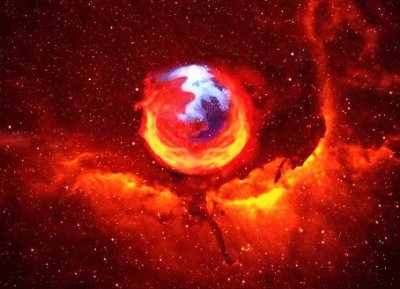 פאזל של firefox in space