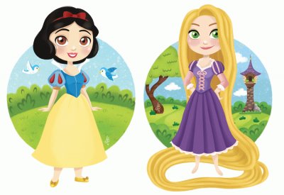 פאזל של SnowWhite Rapunzel