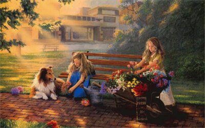 Pintura en el jardin jigsaw puzzle