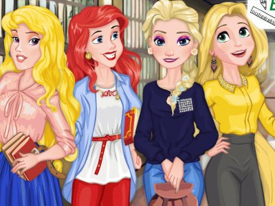 פאזל של Aurora Ariel Elsa Rapunzel