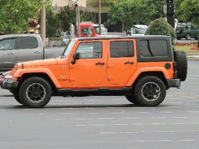 Orange Jeep jigsaw puzzle