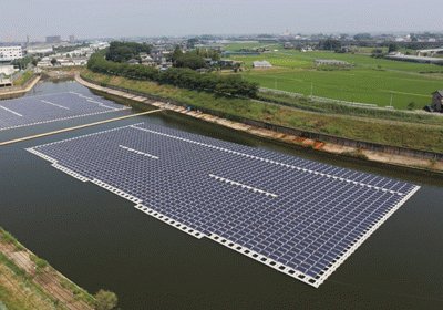 Floating solar farms, Okegawa, Japan
