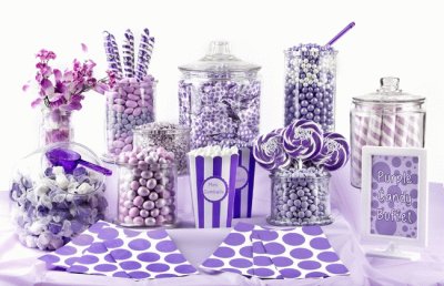 Yummy Purple Candy Buffet