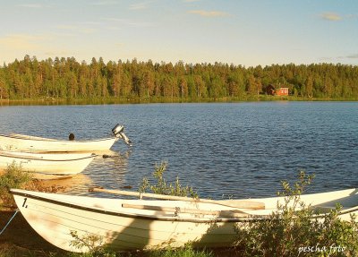 lake inari midnight