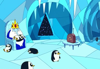 Rey Helado con sus pinguinos