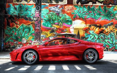 Street Ferrari jigsaw puzzle