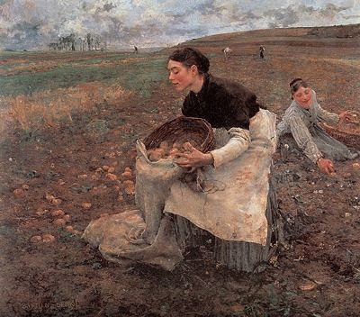 Jules Bastien-Lepage- October, Gathering Potatoes jigsaw puzzle