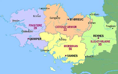 mapa de bretagne