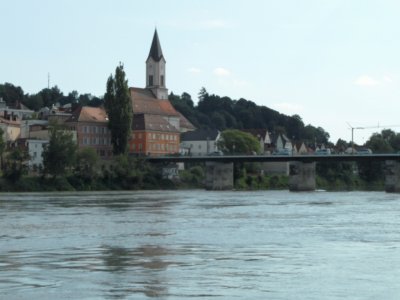 פאזל של Passau sobre el rÃ­o Danubio-Alemania