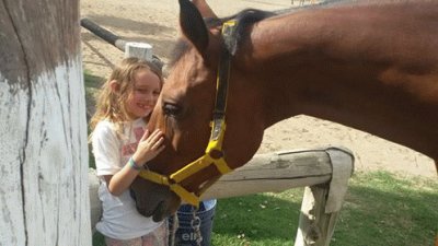 The love of Maia and her horse  "PANDORA "