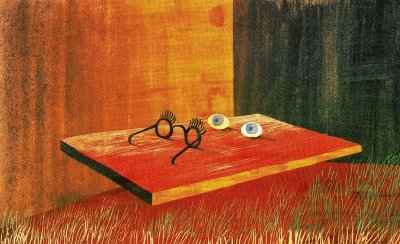 Remedios Varo, Ojos Sobre la Mesa (1938)