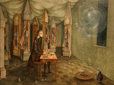 Remedios Varo, RevelaciÃ³n o El Relojero (1955)