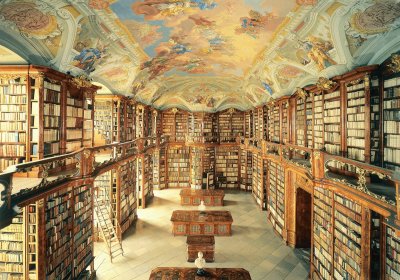 The Admont Library in Admont, Austria