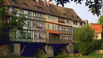 Casa puente en KrÃ¤merbrÃ¼cke-Alemania jigsaw puzzle