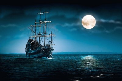 Luna sobre el mar jigsaw puzzle