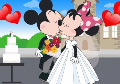 פאזל של minnie y mickey