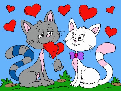 los gatos enamorados