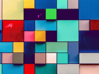 Colored-squares jigsaw puzzle