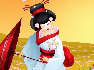 Dibujados, Geisha jigsaw puzzle