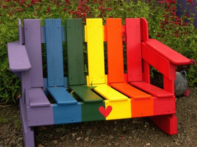 panchina arcobaleno jigsaw puzzle