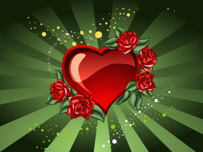 Arte Digital-Corazon ,Rosas jigsaw puzzle