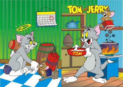 פאזל של tom and jerry