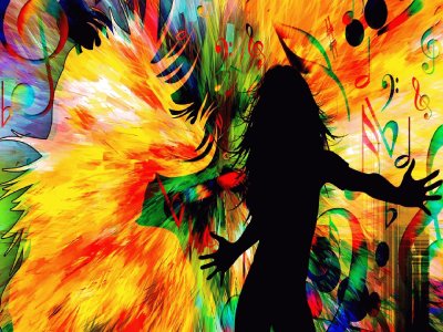 פאזל של Discoteca- Movimiento, MÃºsica, Color