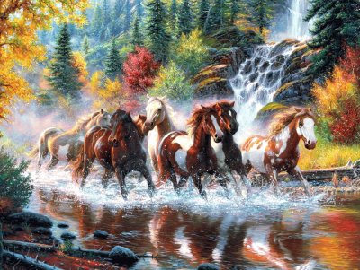 CABALLOS EN EL RIO