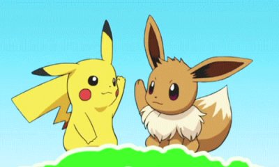 פאזל של pikachu y eevee