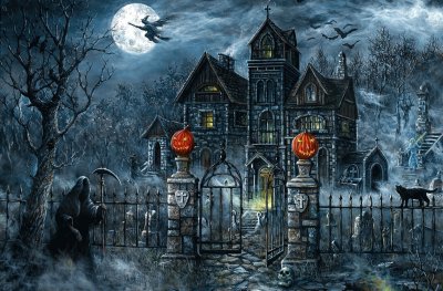 פאזל של Scary Halloween Mansion