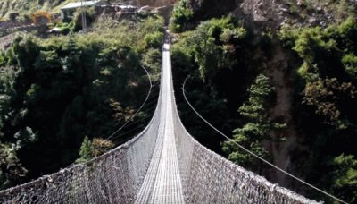 Hanging Bridge of Ghasa Himalayas