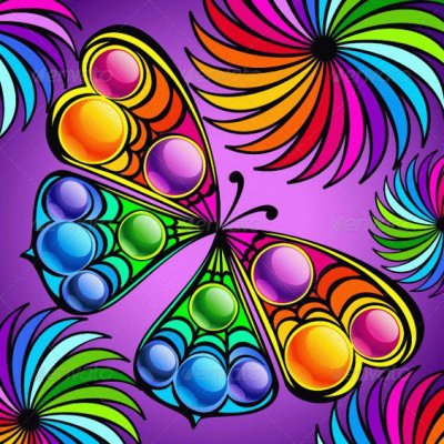 Colored Butterfly