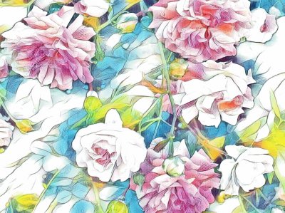 Wild roses (photo edited) jigsaw puzzle