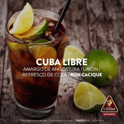 Ron AÃ±ejo Cacique, Bebida: Cuba Libre, Venezuela