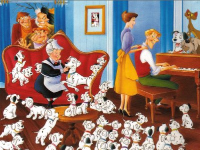 פאזל של Les dalmatiens