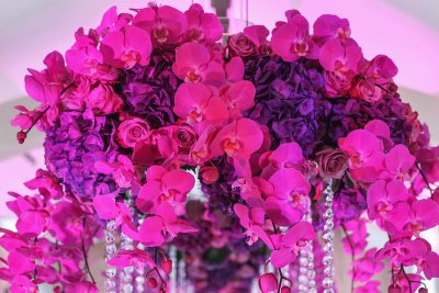 Purple and Magenta Hanging Floral Decor jigsaw puzzle