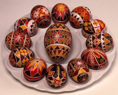פאזל של PÃªssankas, tradicionais ovos ucranianos de PÃ¡scoa