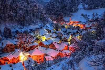 Pueblo invernal