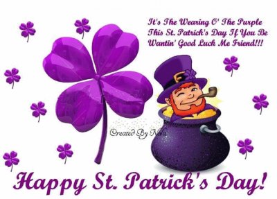 Purple St Patrick 's Day