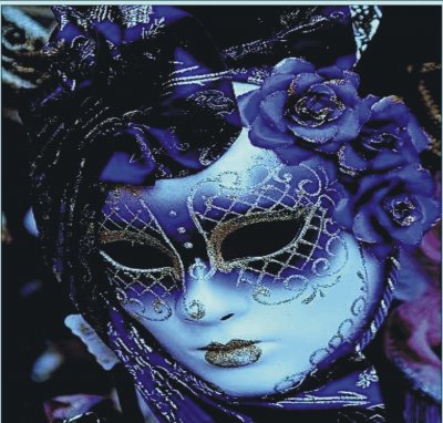 Blue mask jigsaw puzzle