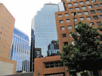 Edificios en el centro de Santiago de Chile.