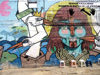 Mural en Cartagena, Colombia.